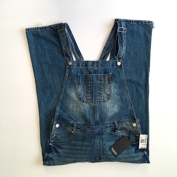 Kensie Denim - Kensie Distressed Denim Deconstructed Overalls